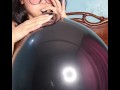 I play sensually with this black balloon and pop it (full video on C4S / MV / OF / Membersite)