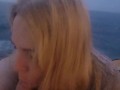 Blonde slut pov BlowJob on A Cruise Ship