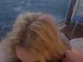Blonde slut pov BlowJob on A Cruise Ship