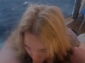 Blonde slut pov BlowJob on A Cruise Ship