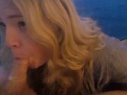 Blonde slut pov BlowJob on A Cruise Ship