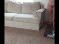 Thick White Milf Cleans FULLY Naked and Plays With Her Pussy
