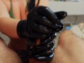 Oiled-Up Latex Gloves Handjob in Bikini – Fetish Massage POV