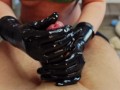 Oiled-Up Latex Gloves Handjob in Bikini – Fetish Massage POV