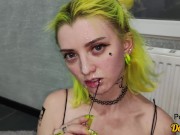 a selection of a lot of serma for a cute schoolgirl with glasses