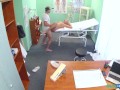 Busty Blonde Needs Help in the Doctors Toilet - Fake Hospital