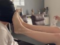 smelly socks and nylon feet make my slave weak! (Full Vid on OF - V329)