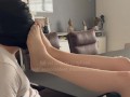 smelly socks and nylon feet make my slave weak! (Full Vid on OF - V329)