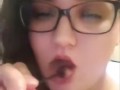 Bustyroxxy sucks on her lollipop for Daddy. L bomb.