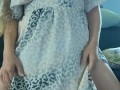 Beach dress nude under ride tease