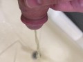 Morning pissing in the sink POV
