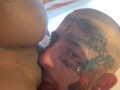 Up Close And Personal Pussy Licking Spitting and Slurping Nasty White Boy VS Ebony Step Mom