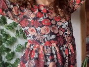 My juicy ass peeking through my tight dress in public