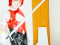 Japanese Cosplay Cutie Honey in Shiny PVC – Red & Black Cosplay Action  - Crossdressing