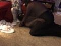 NYLON ENCASEMENT, PANTYHOSE COUPLE WRAPPED IN NYLON BODYSTOCKING FUCK