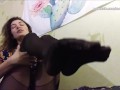 JOI FETISH Jerk Off Instructions Feet Black Nylon Stockings 