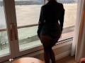 secretary used by her boss during business break risky window fuck \\