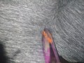 Cumming in Grey yoga pants