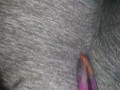 Cumming in Grey yoga pants