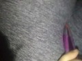 Cumming in Grey yoga pants