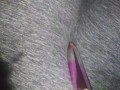 Cumming in Grey yoga pants