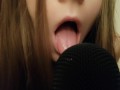 Long tongue mic licking ASMR Brain orgasm