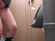 Nerdy Faery's Power Piss MESS At The Urinal