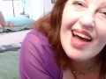 V 368 Curvy Dawn smoking in purple sheer robe with an orgasm to follow