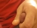 Playing with my balls and stroking my dick