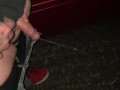 pissing outside