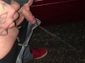 pissing outside