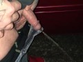 pissing outside