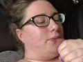 I suck a huge cock and get a MASSIVE FACIAL! Slutty BBW loves sucking dick.