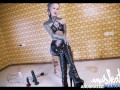 KINK leather overknee high heels big toy pussy anal squirt orgasm tattoo