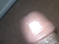 Lots of cum after jerking my big dick