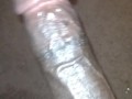 Lots of cum after jerking my big dick