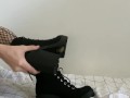 sexy black heel play 