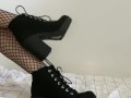 sexy black heel play 