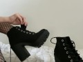 sexy black heel play 