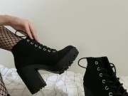 sexy black heel play 