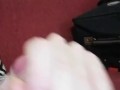 Freshly shaved dick and balls, having fun with the lube 