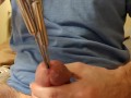 Removing rosebud sounds from a swollen cock