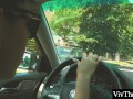 Voluptuous lesbian picks up sexy hitch hiker and fucks her