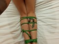 Tied up and finger fucked