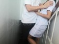 Pinay Med Student Gets Fucked on Apartment Public Stairway