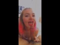 POV white girl gives deepthroat blowjob! Cum for me daddy!