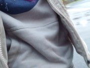 Pissing INto A Gas Station Garbage Can