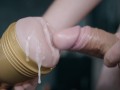 Big veiny white cock fucking fleshlight. Lots of cum!!! 4K