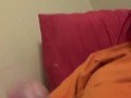 Young solo male pornstar cums on himself thinking about his sex sluts body