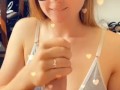 girl on Snapchat sucks big dick and gets covered in cum